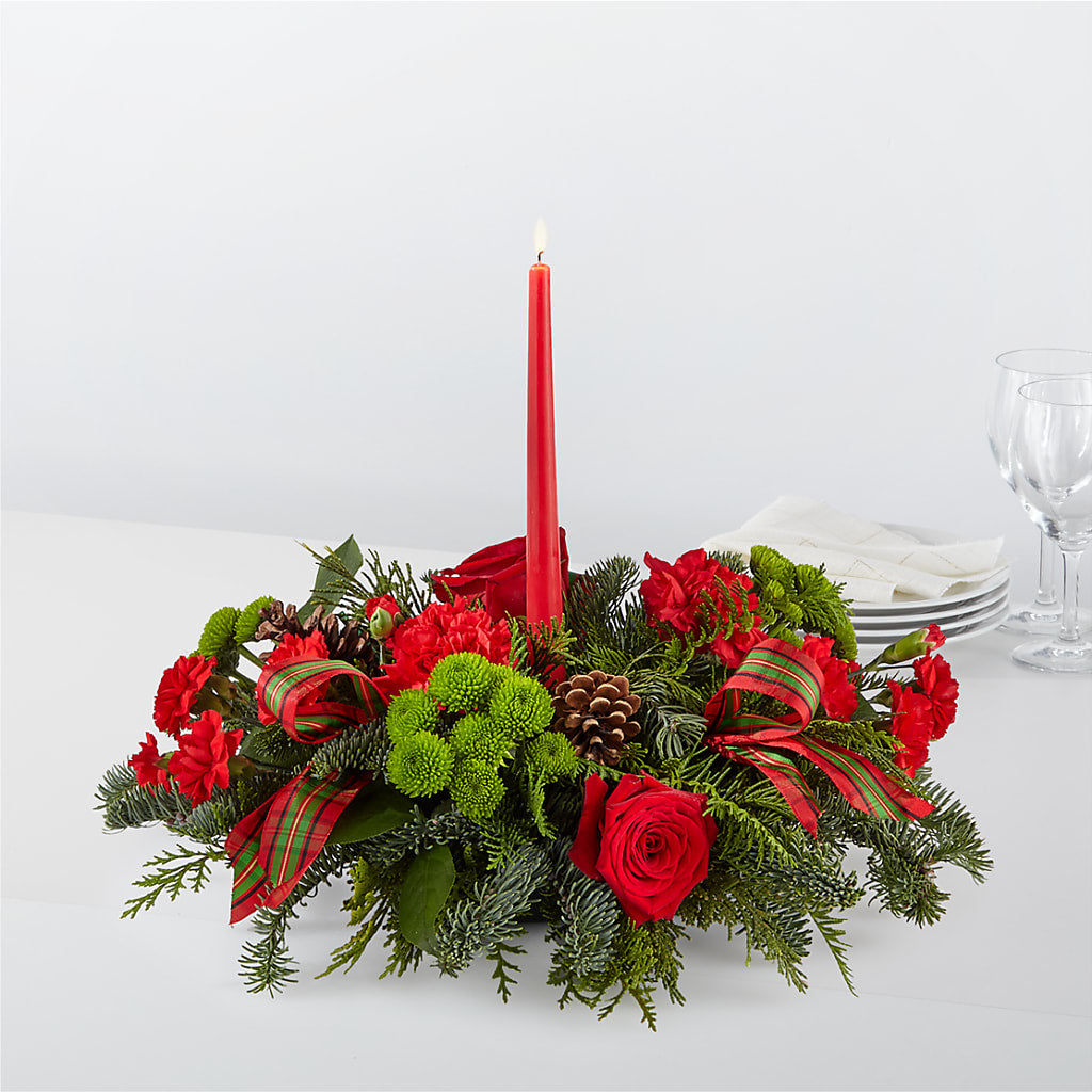 By the Candlelight Centerpiece – Colonial Flower Shoppe, Somers CT
