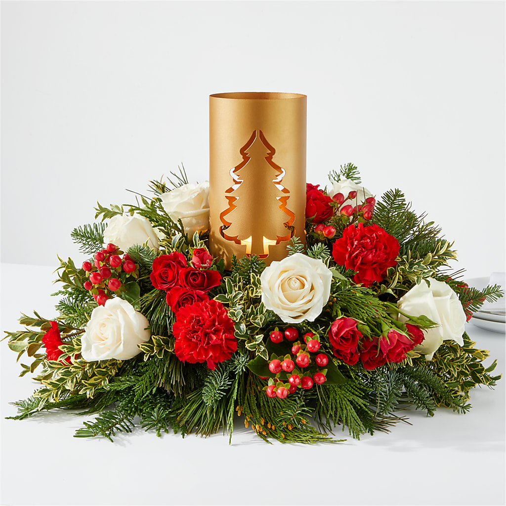 December Dreams Centerpiece – Colonial Flower Shoppe, Somers CT