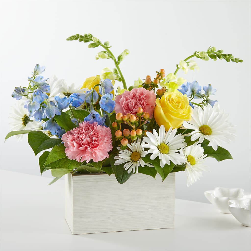 Sun Salutation Box Bouquet – Colonial Flower Shoppe, Somers CT