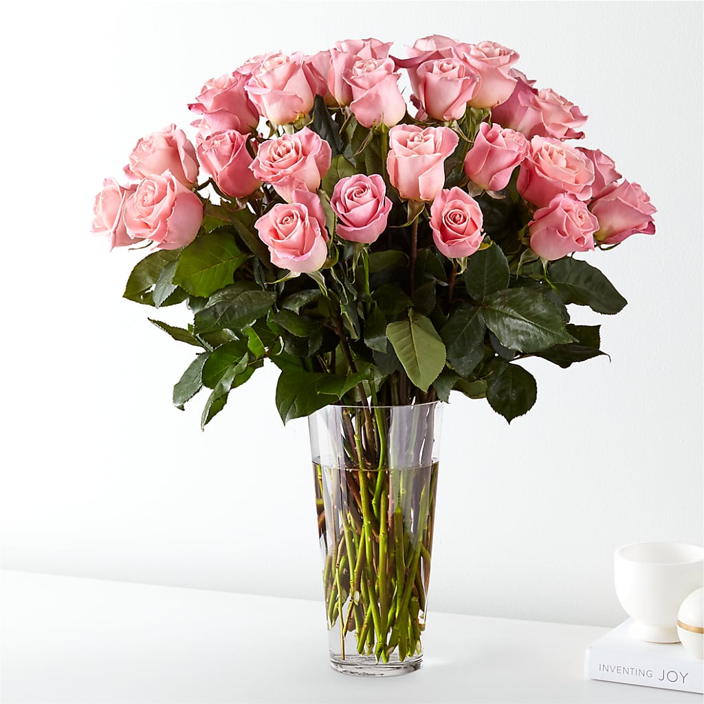 Long Stem Pink Rose Bouquet – Colonial Flower Shoppe, Somers CT