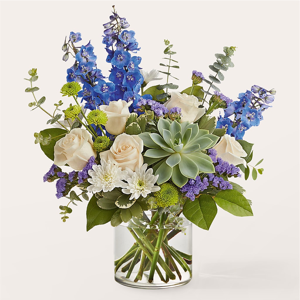 Cerulean Waves Bouquet – Colonial Flower Shoppe, Somers CT