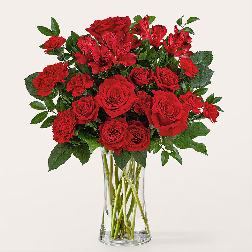 Brilliant Ruby Bouquet – Colonial Flower Shoppe, Somers CT