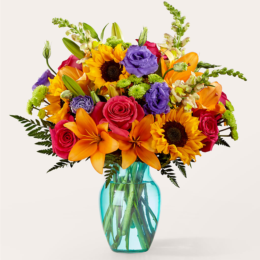 Double Rainbow Bouquet – Colonial Flower Shoppe, Somers CT