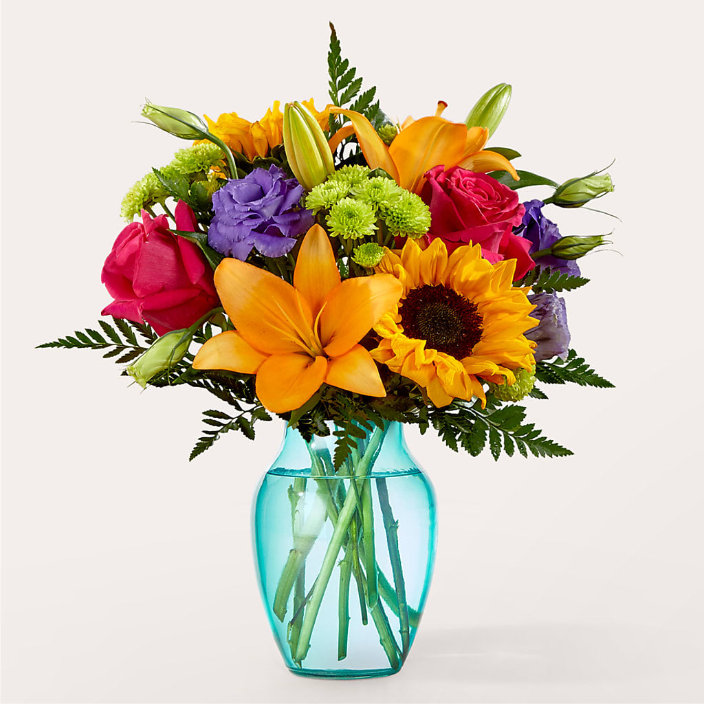 Double Rainbow Bouquet – Colonial Flower Shoppe, Somers CT