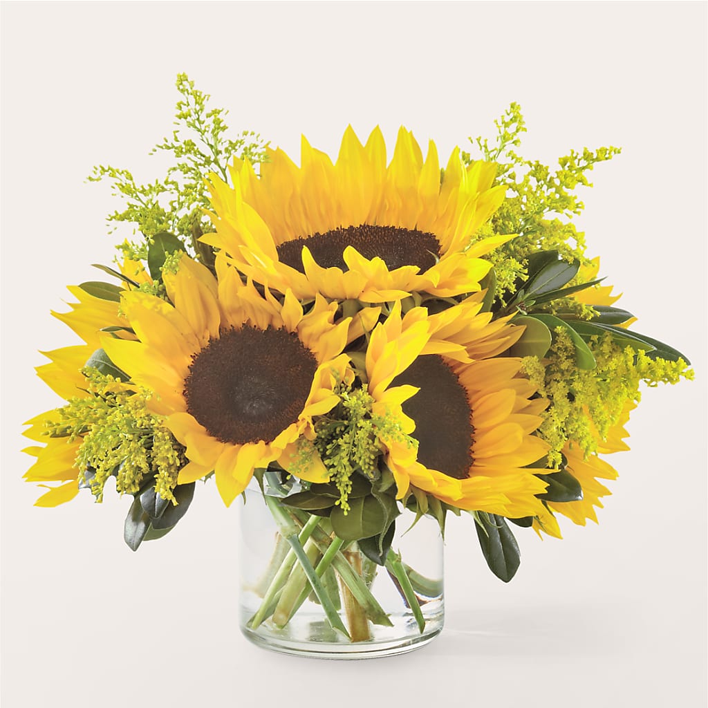 Beaming Sunflower Bouquet – Colonial Flower Shoppe, Somers CT