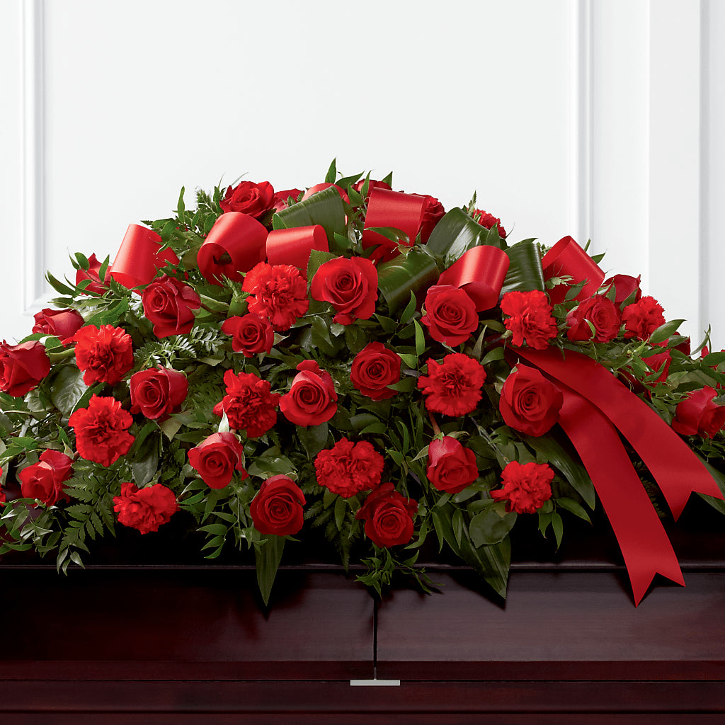 Tribute of Life Casket Spray – Colonial Flower Shoppe, Somers CT