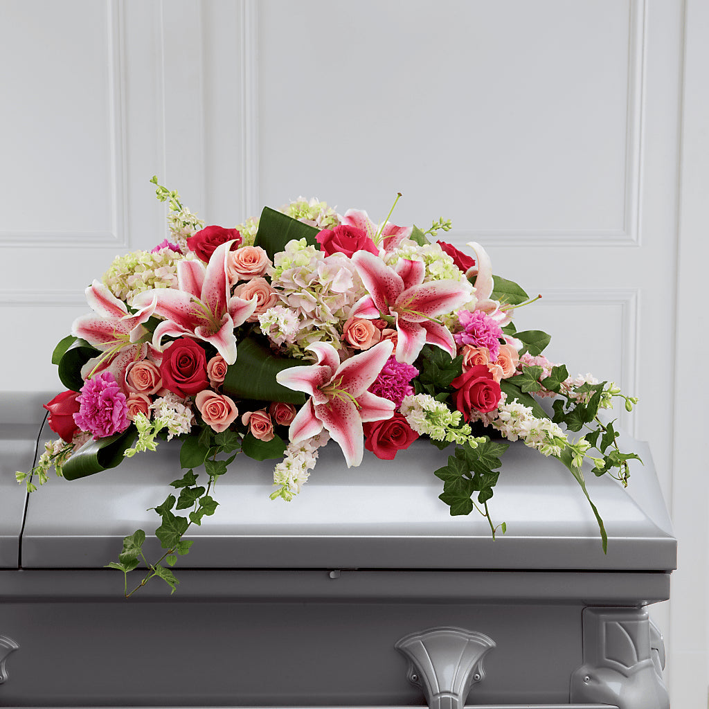 Splendid Grace Casket Spray – Colonial Flower Shoppe, Somers CT