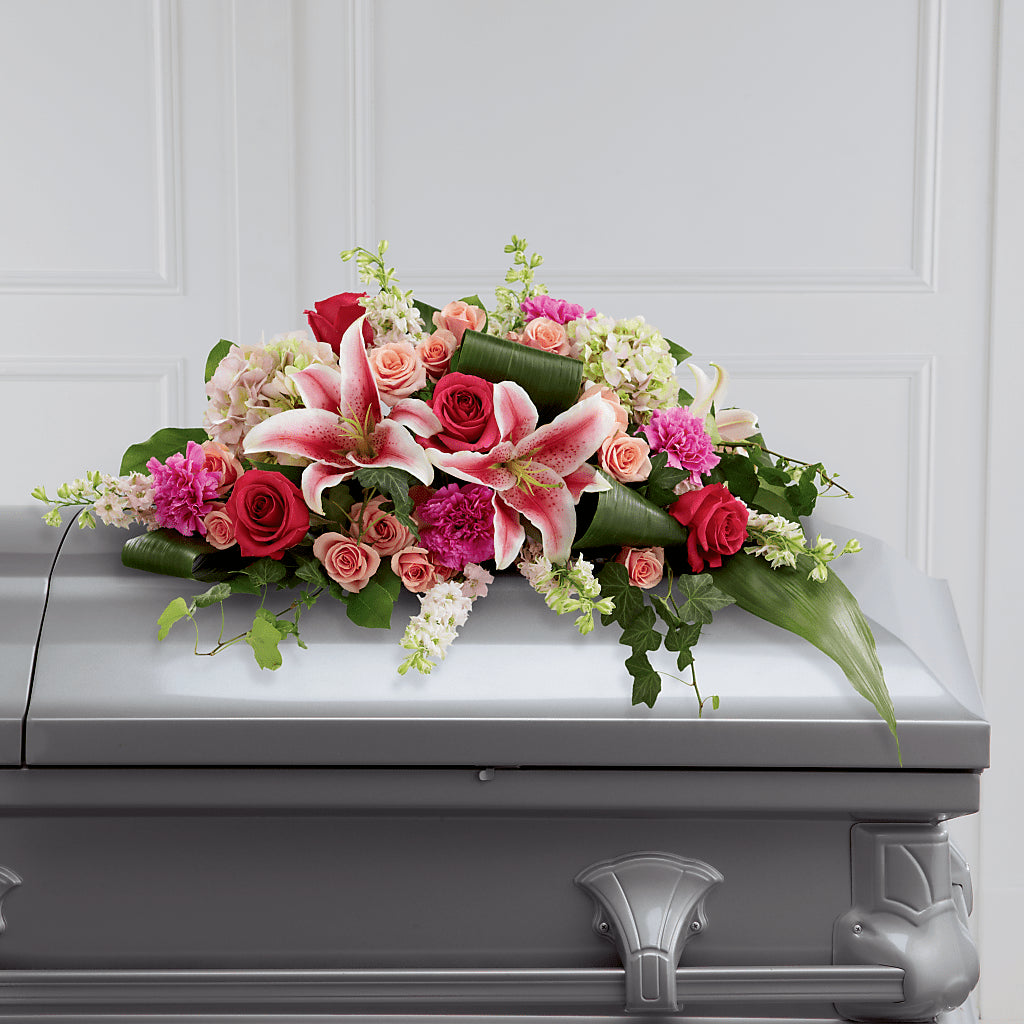 Splendid Grace Casket Spray – Colonial Flower Shoppe, Somers CT