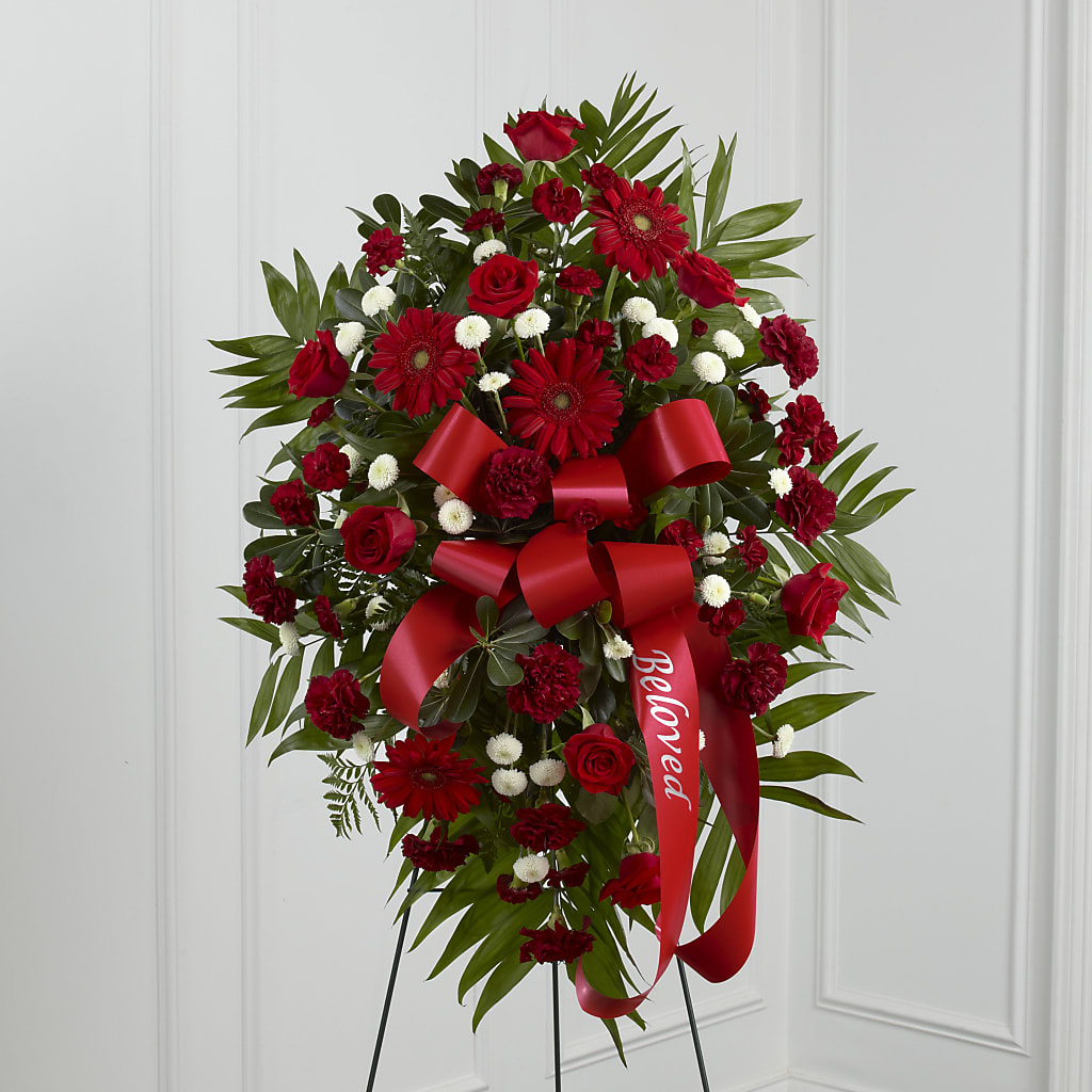 Treasured Memories Standing Spray – Colonial Flower Shoppe, Somers CT