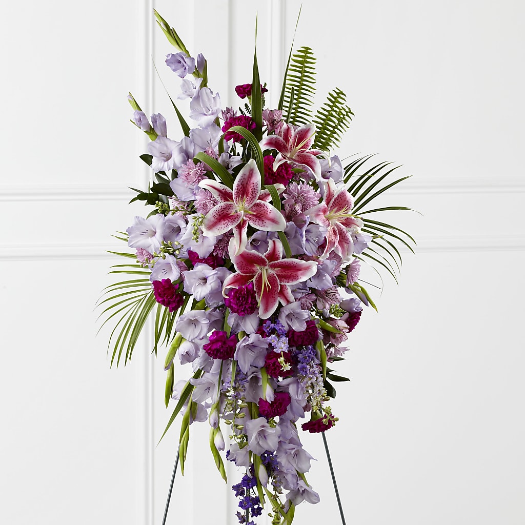 Tender Touch Standing Spray – Colonial Flower Shoppe, Somers CT