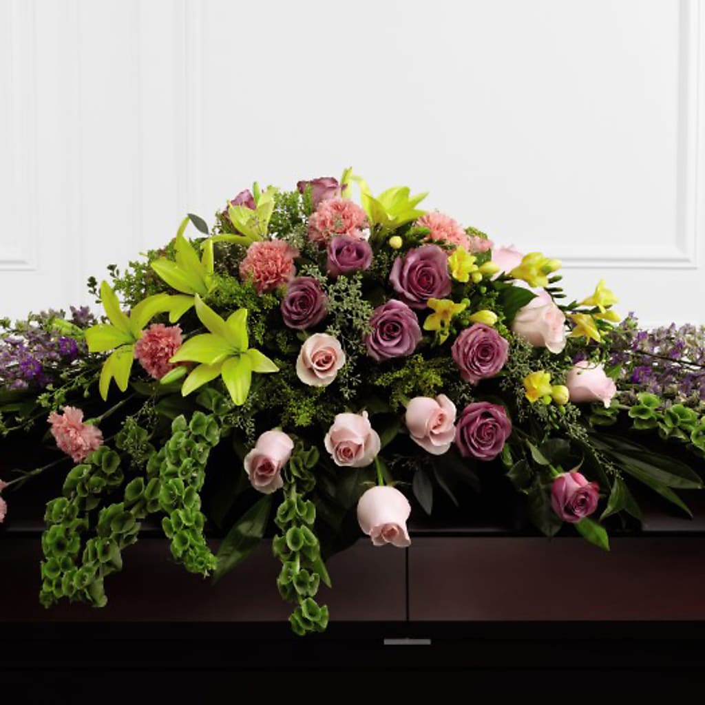 Forever Beloved Casket Spray – Colonial Flower Shoppe, Somers CT