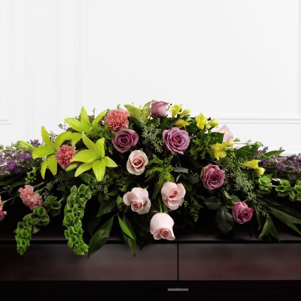Forever Beloved Casket Spray – Colonial Flower Shoppe, Somers CT