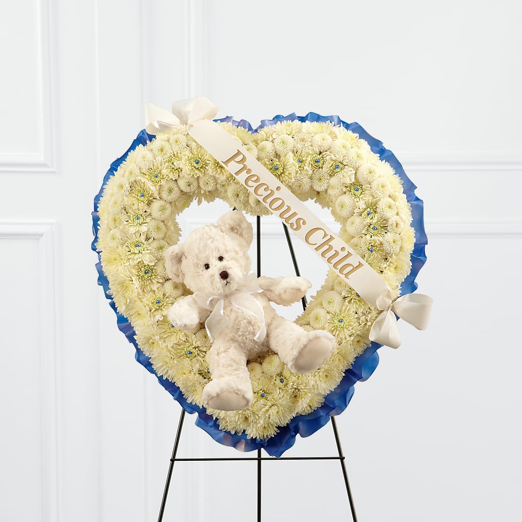 Precious Child Standing Heart – Colonial Flower Shoppe, Somers CT