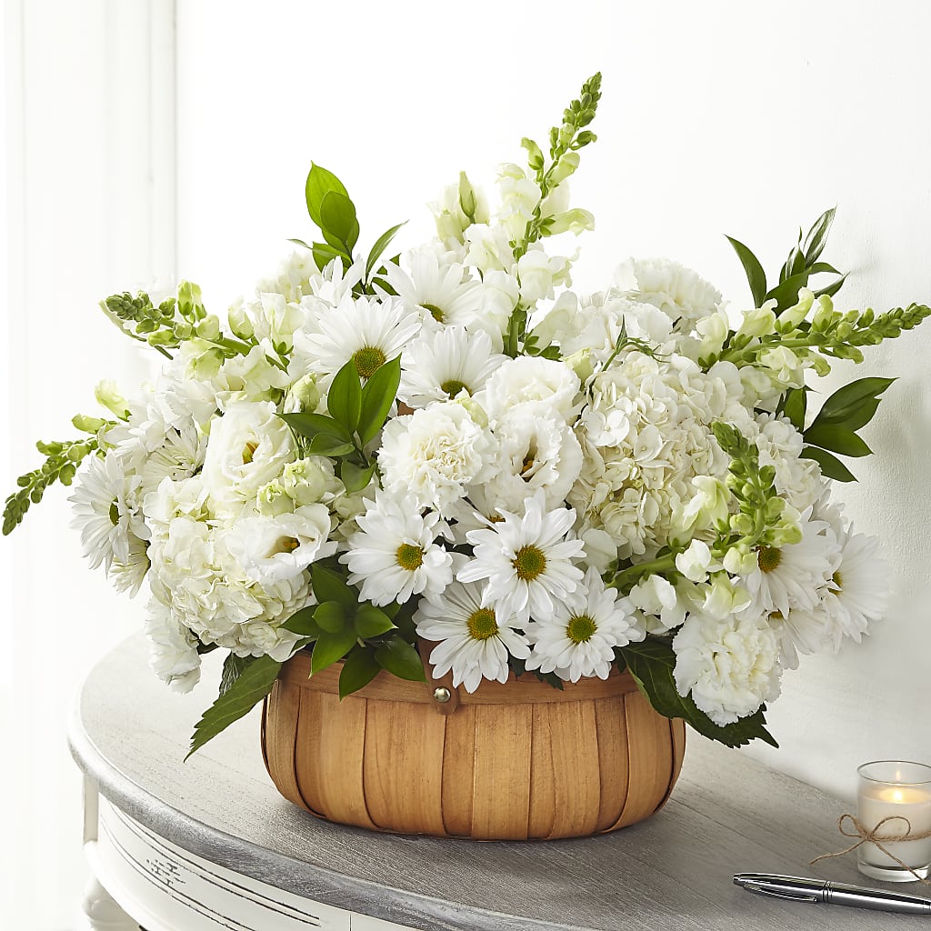Pure Ivory Basket – Colonial Flower Shoppe, Somers CT