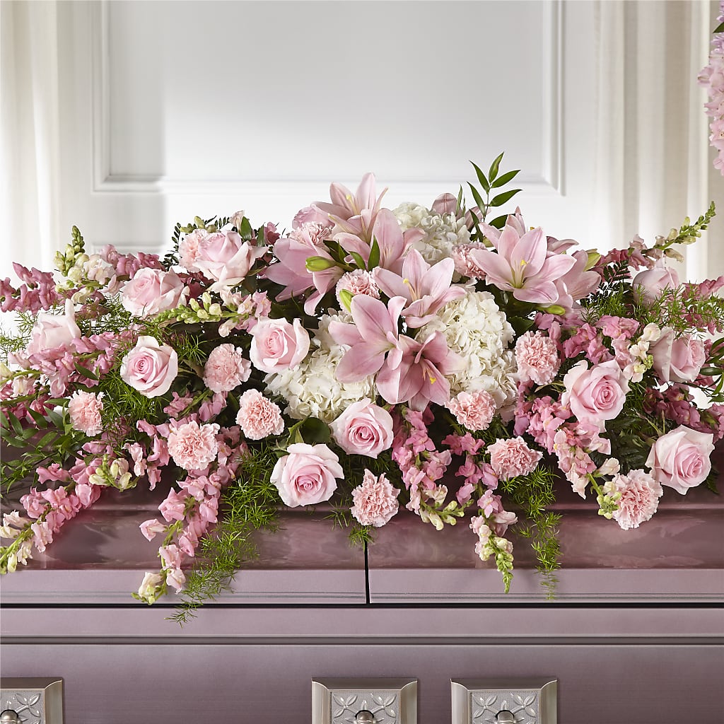 Life & Remembrance Casket Spray – Colonial Flower Shoppe, Somers CT