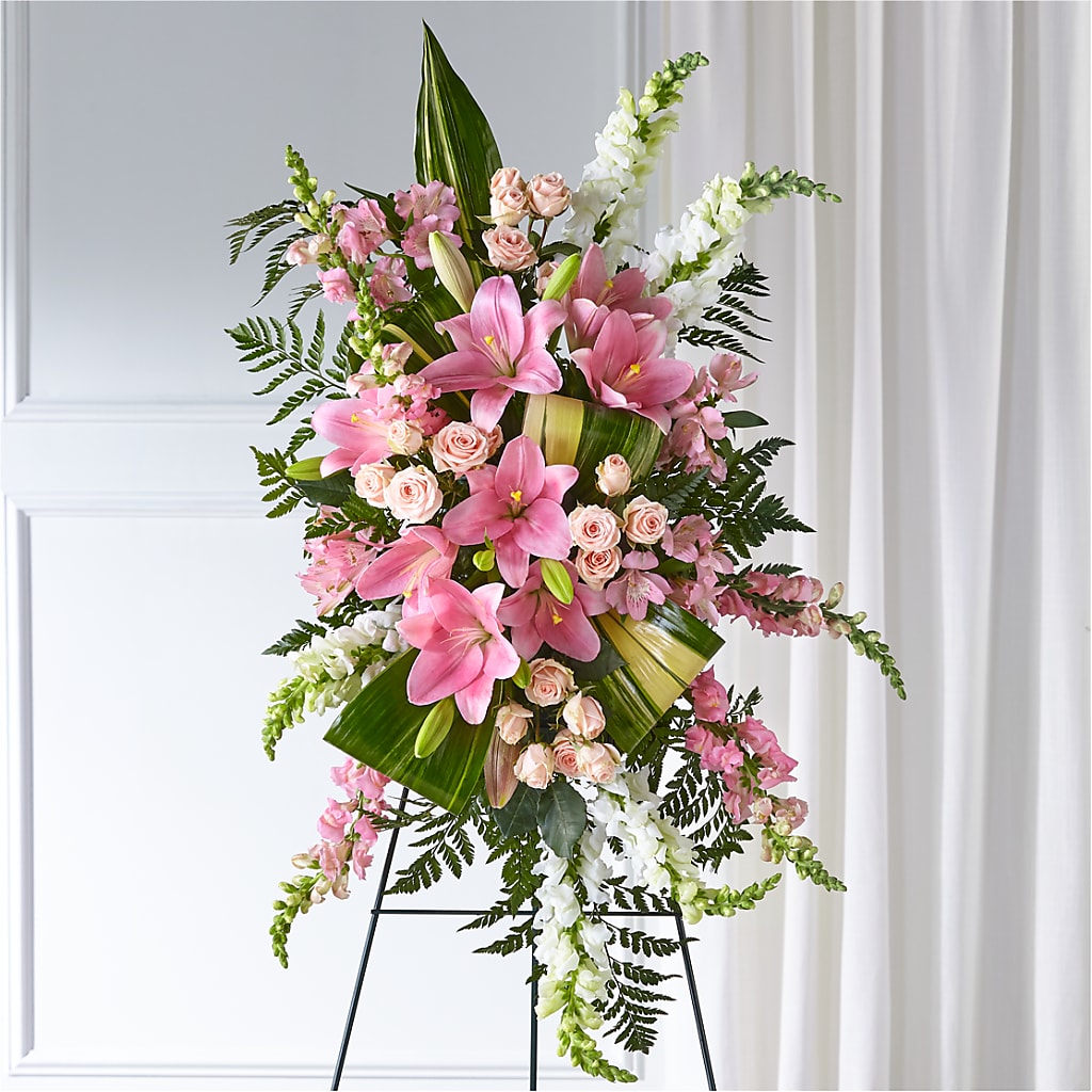 Elegant Embrace Standing Spray – Colonial Flower Shoppe, Somers CT