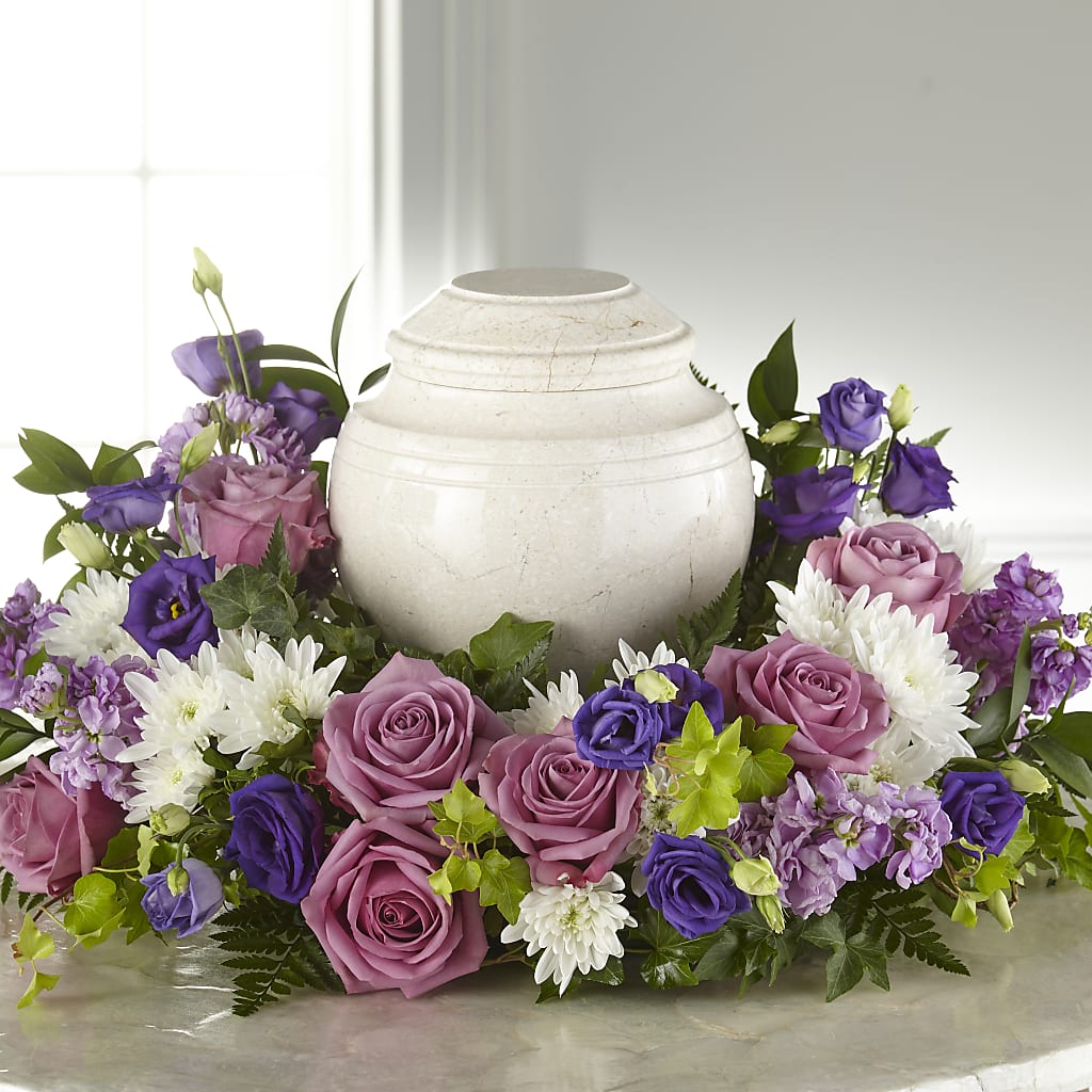 Blooming Sympathy Cremation Adornment – Colonial Flower Shoppe, Somers CT
