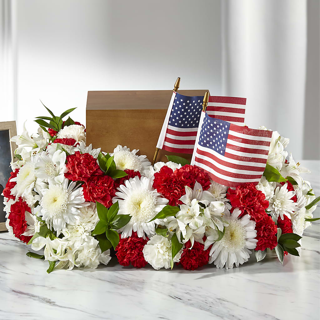 Spirit of Patriotism Cremation Adornment – Colonial Flower Shoppe, Somers CT