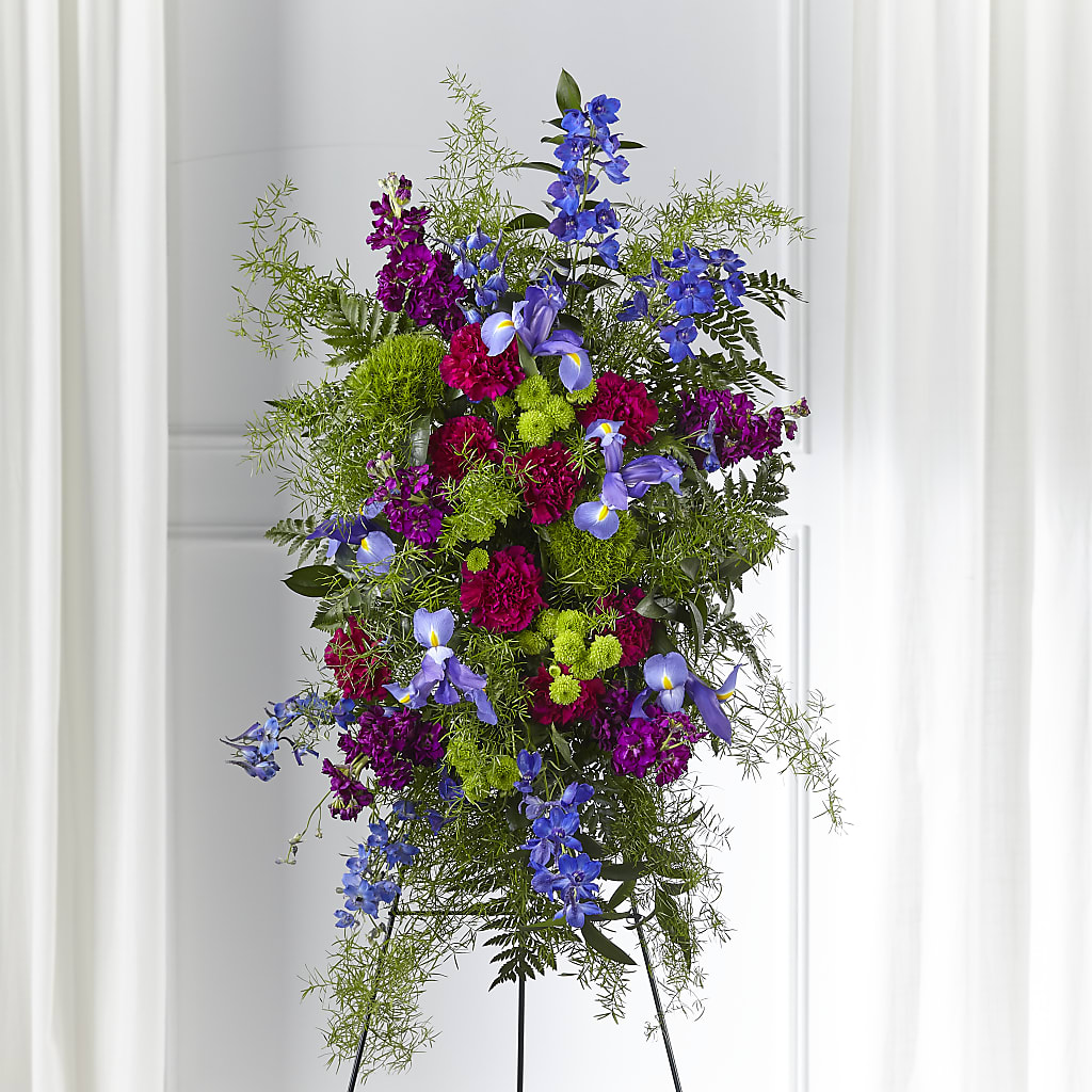 Heavenly Skies Standing Spray – Colonial Flower Shoppe, Somers CT