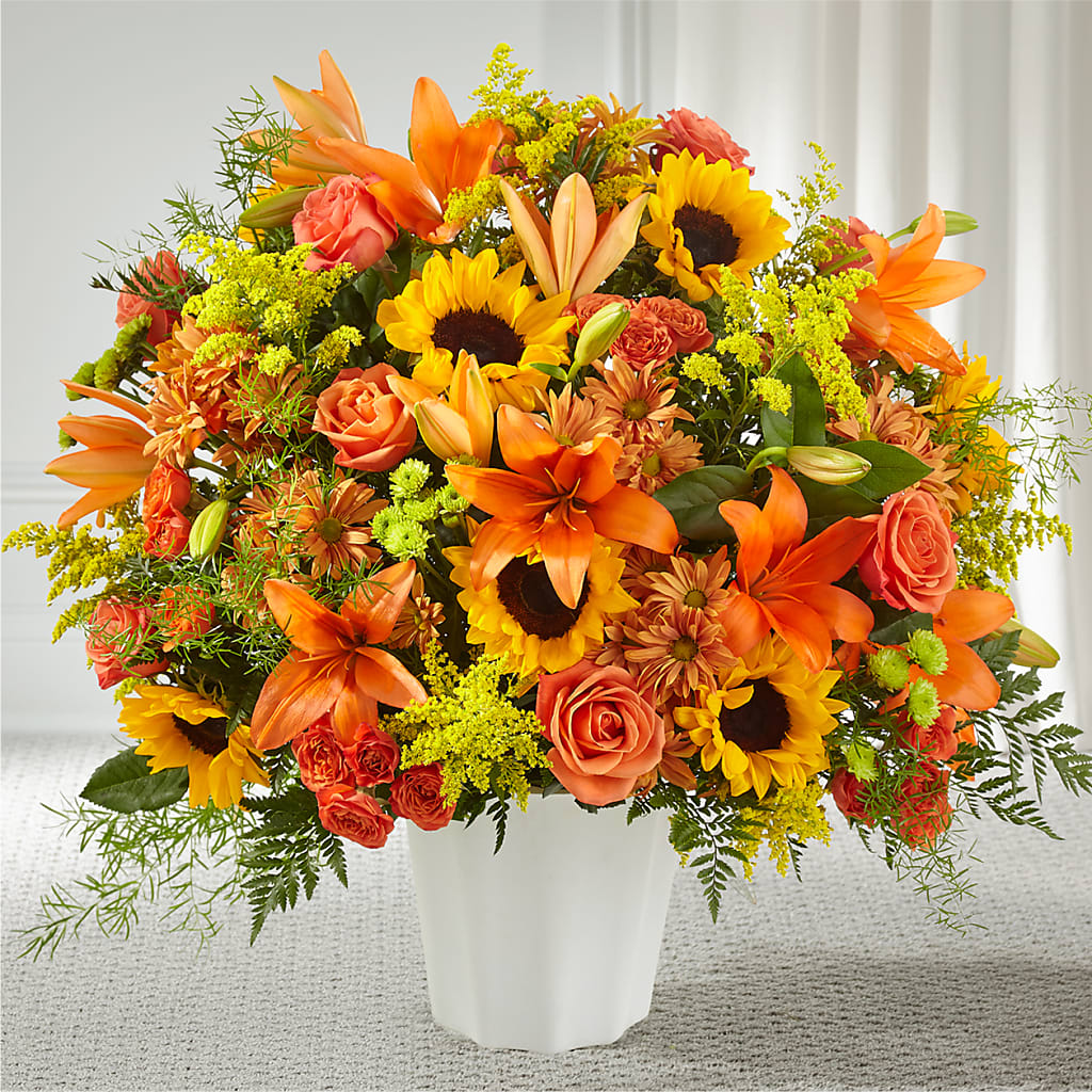 Harvest Thoughts Floor Basket – Colonial Flower Shoppe, Somers CT