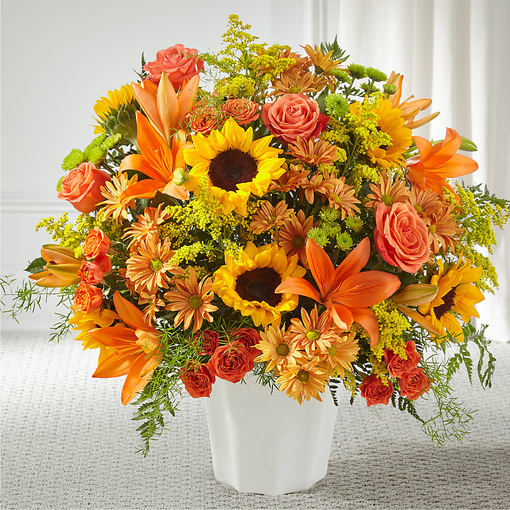 Harvest Thoughts Floor Basket – Colonial Flower Shoppe, Somers CT