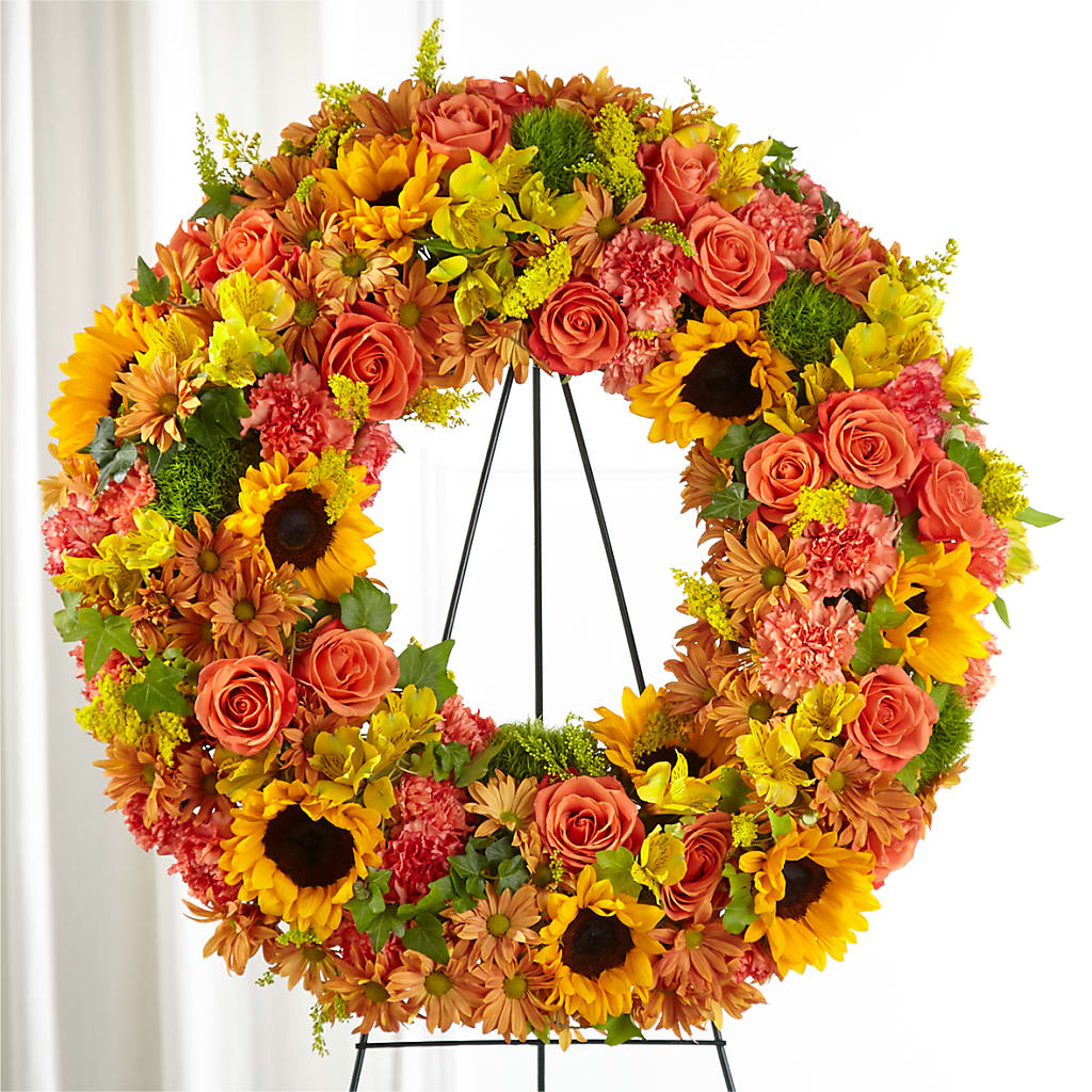 Autumnal Memories Wreath (Standard) – Colonial Flower Shoppe, Somers CT