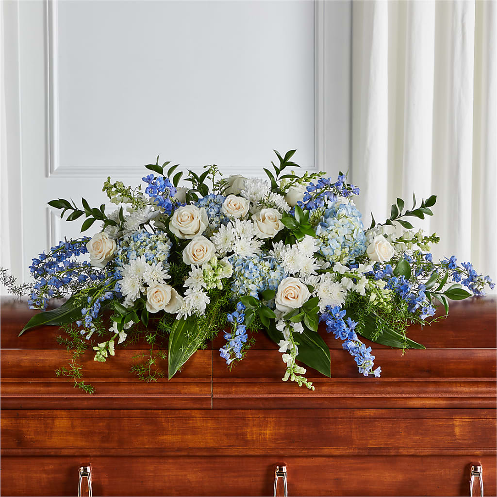 Timeless Essence Casket Spray – Colonial Flower Shoppe, Somers CT
