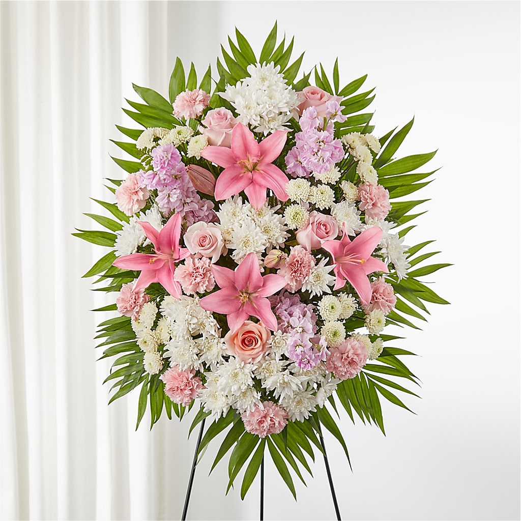 Offering Solace Standing Spray – Colonial Flower Shoppe, Somers CT