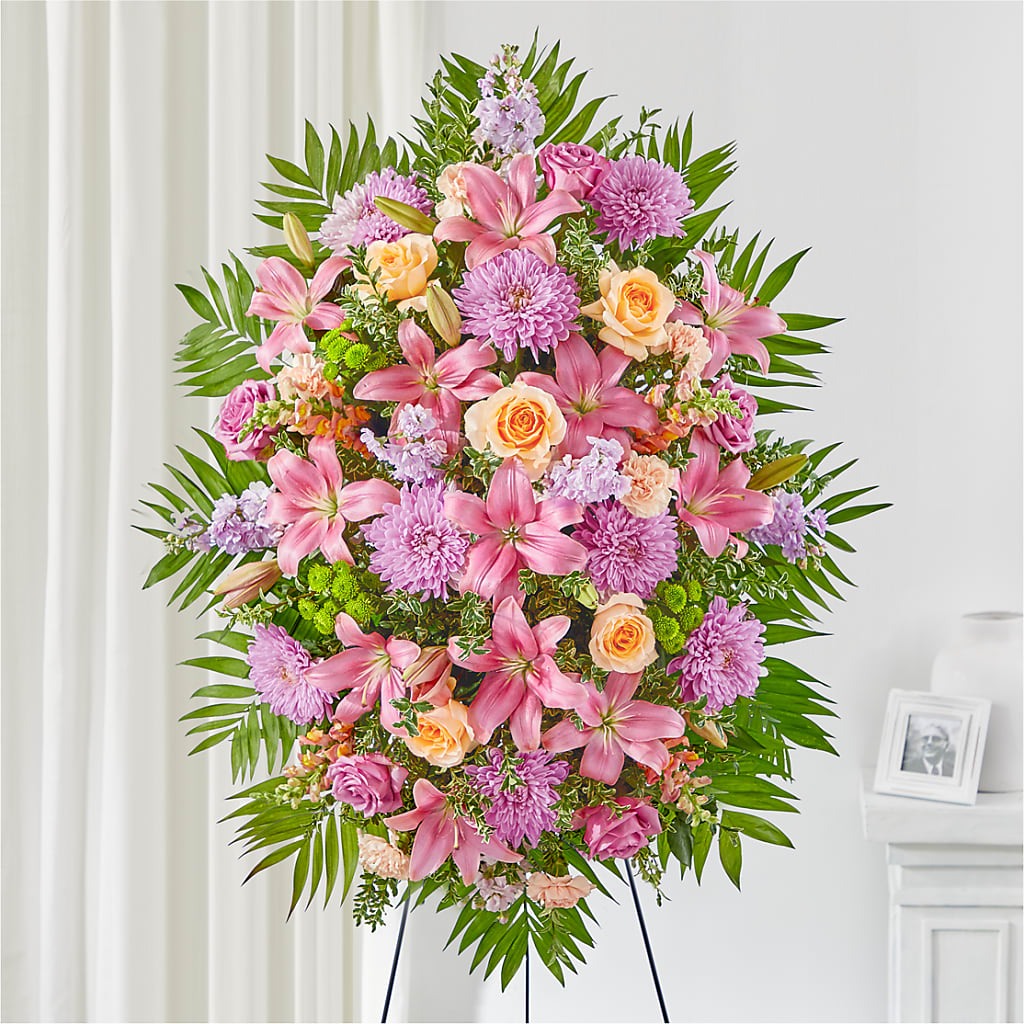 Love & Light Standing Spray – Colonial Flower Shoppe, Somers CT