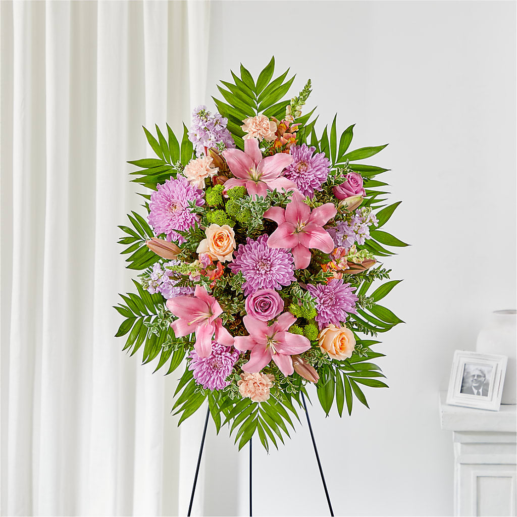 Love & Light Standing Spray – Colonial Flower Shoppe, Somers CT