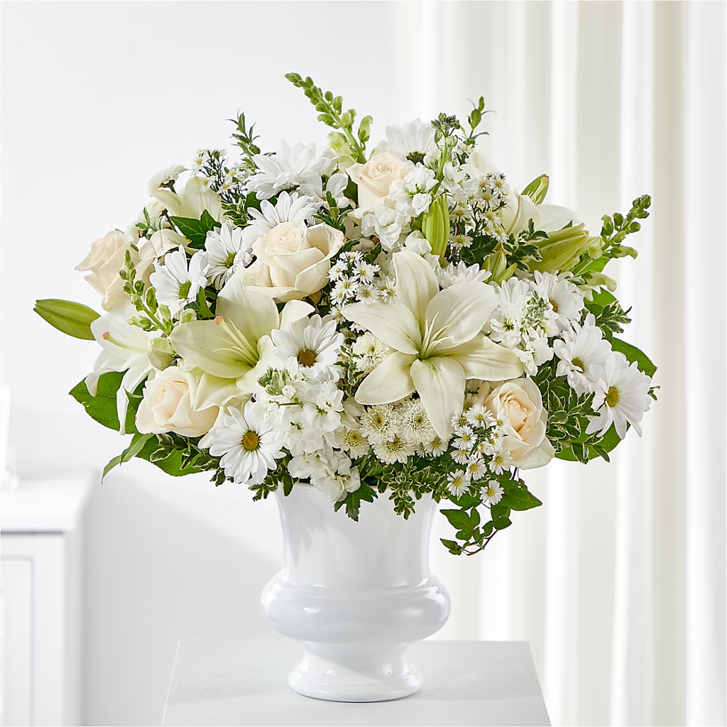 Uplifting Urn Arrangement – Colonial Flower Shoppe, Somers CT