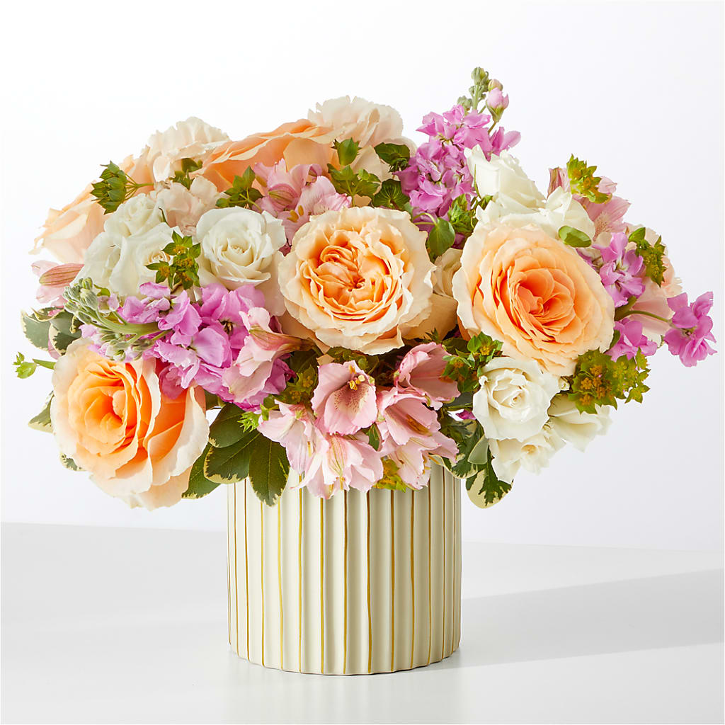 Paradise Bouquet with Ivory Vase – Colonial Flower Shoppe, Somers CT