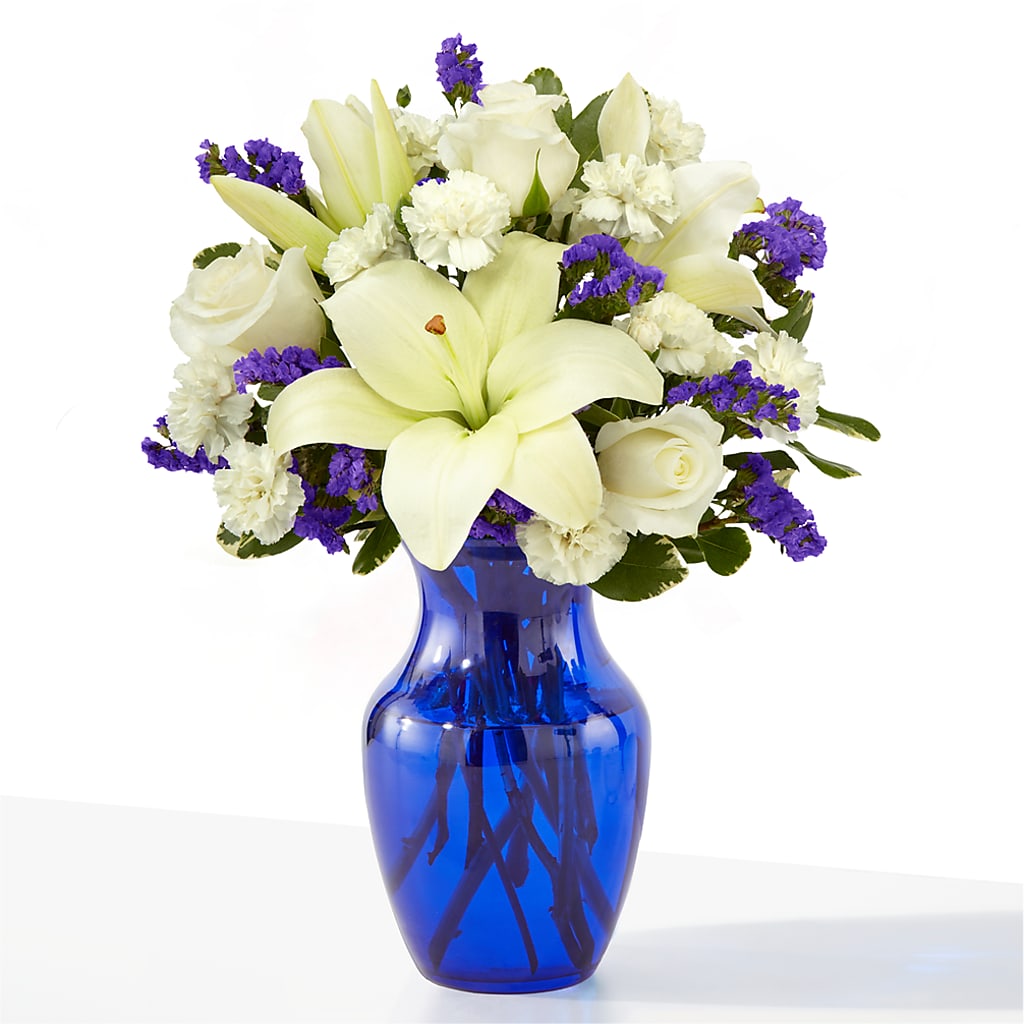 Sapphire Rush Bouquet – Colonial Flower Shoppe, Somers CT