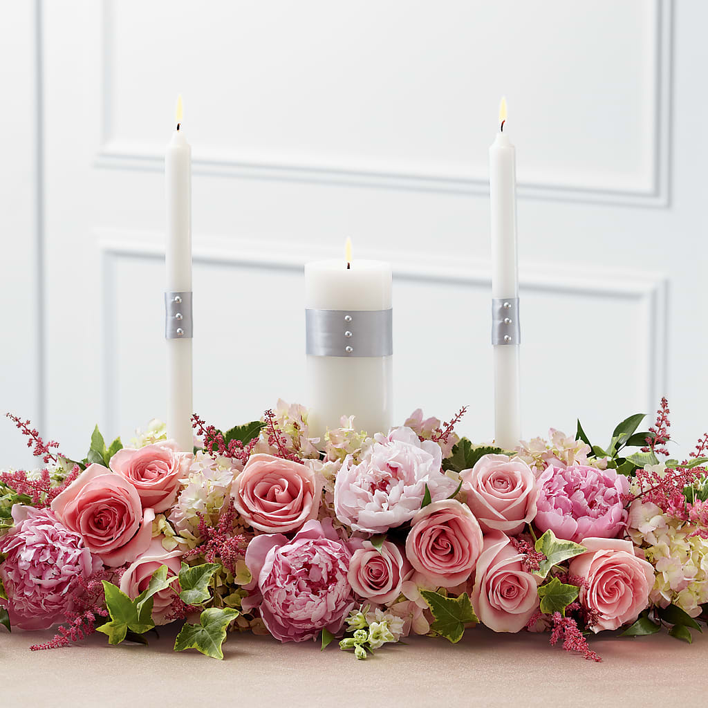 Worldwide Romance Unity Candle Arrangement – Colonial Flower Shoppe, Somers CT
