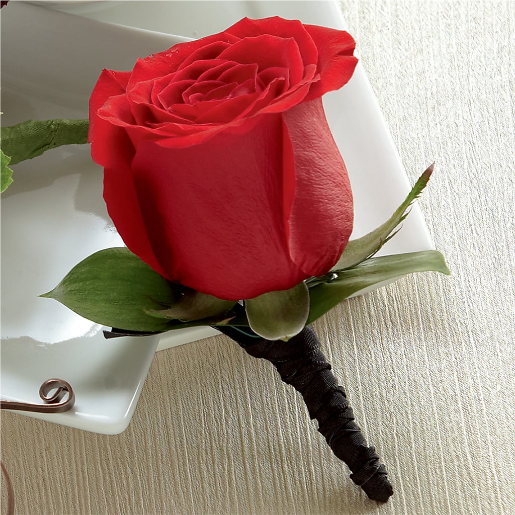 Red Rose Boutonniere – Colonial Flower Shoppe, Somers CT