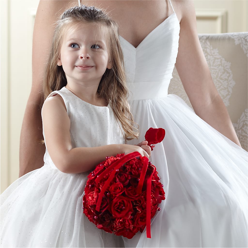 Pure at Heart Flower Girl Arrangement – Colonial Flower Shoppe, Somers CT