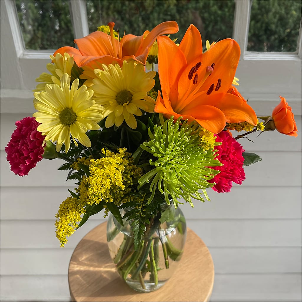 Bold & Bright – A Florist Original –  Colonial Flower Shoppe, Somers CT