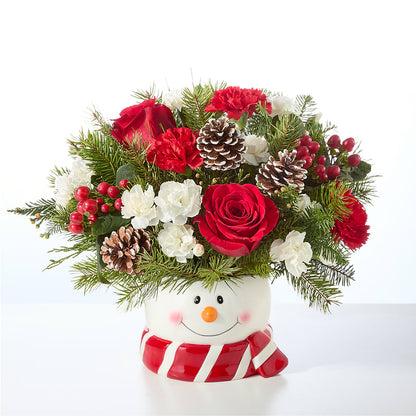 Jolly Snowman Bouquet –  Colonial Flower Shoppe, Somers CT