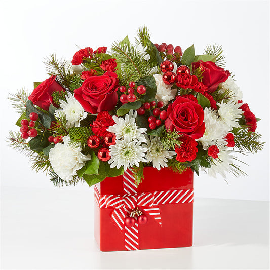 Presents Under the Tree Bouquet –  Colonial Flower Shoppe, Somers CT
