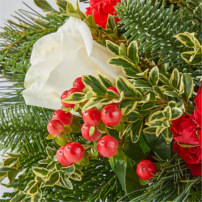 December Dreams Centerpiece –  Colonial Flower Shoppe, Somers CT