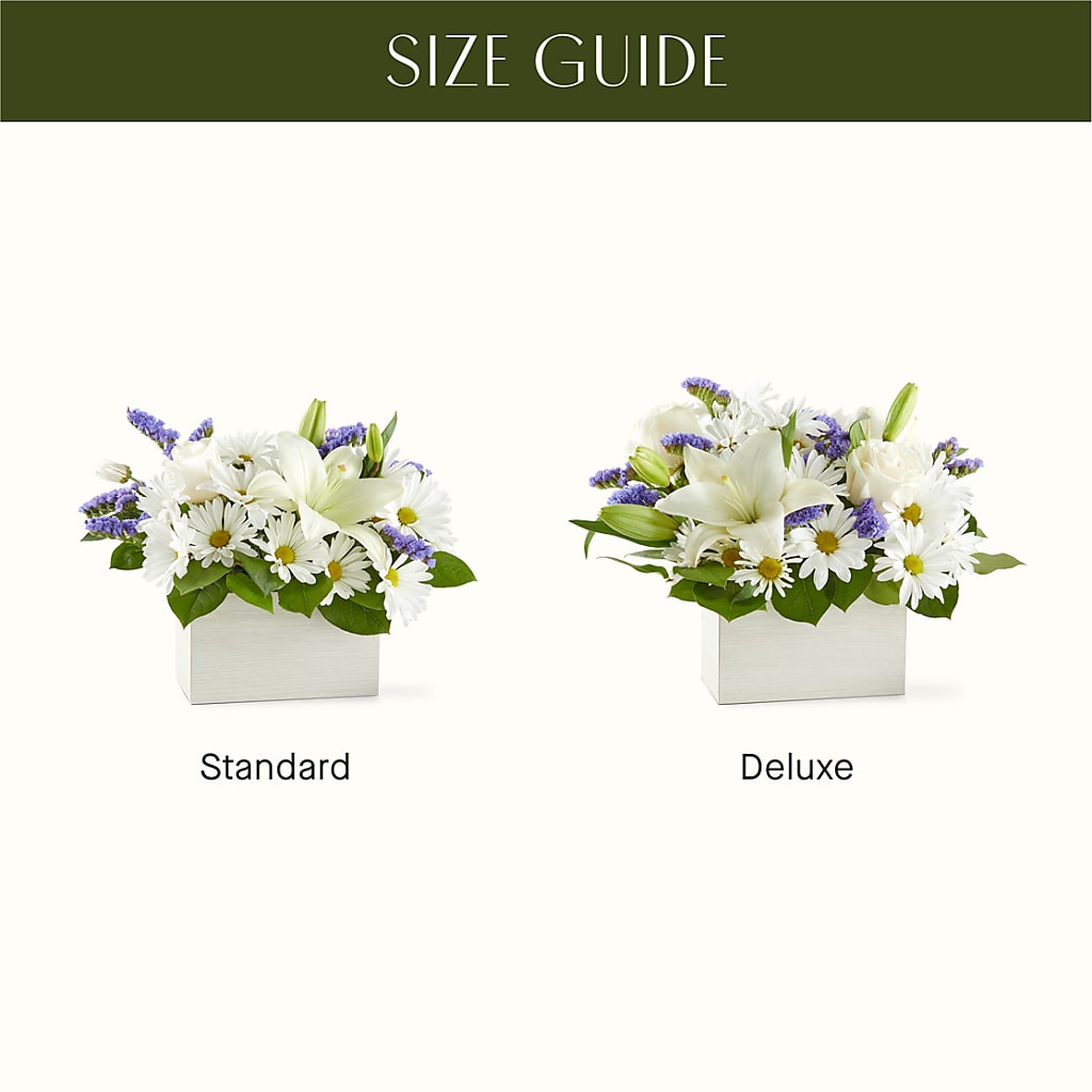 Beyond Blue Box Bouquet –  Colonial Flower Shoppe, Somers CT