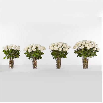 Long Stem White Rose Bouquet –  Colonial Flower Shoppe, Somers CT