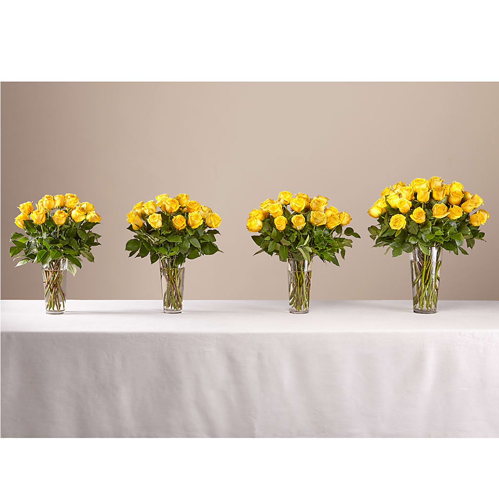 Long Stem Yellow Rose Bouquet –  Colonial Flower Shoppe, Somers CT