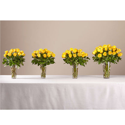 Long Stem Yellow Rose Bouquet –  Colonial Flower Shoppe, Somers CT