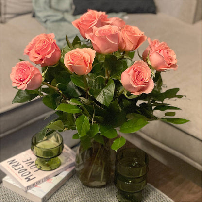 Long Stem Pink Rose Bouquet –  Colonial Flower Shoppe, Somers CT