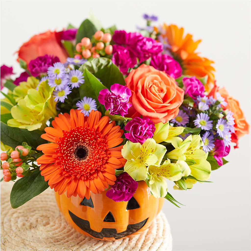 Tricks & Treats Pumpkin –  Colonial Flower Shoppe, Somers CT