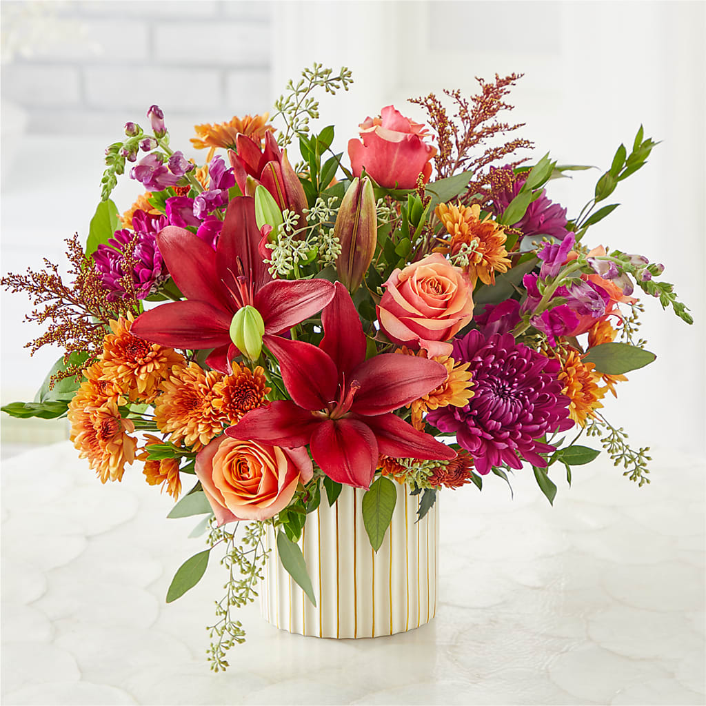 Burgundy Landscape Bouquet –  Colonial Flower Shoppe, Somers CT