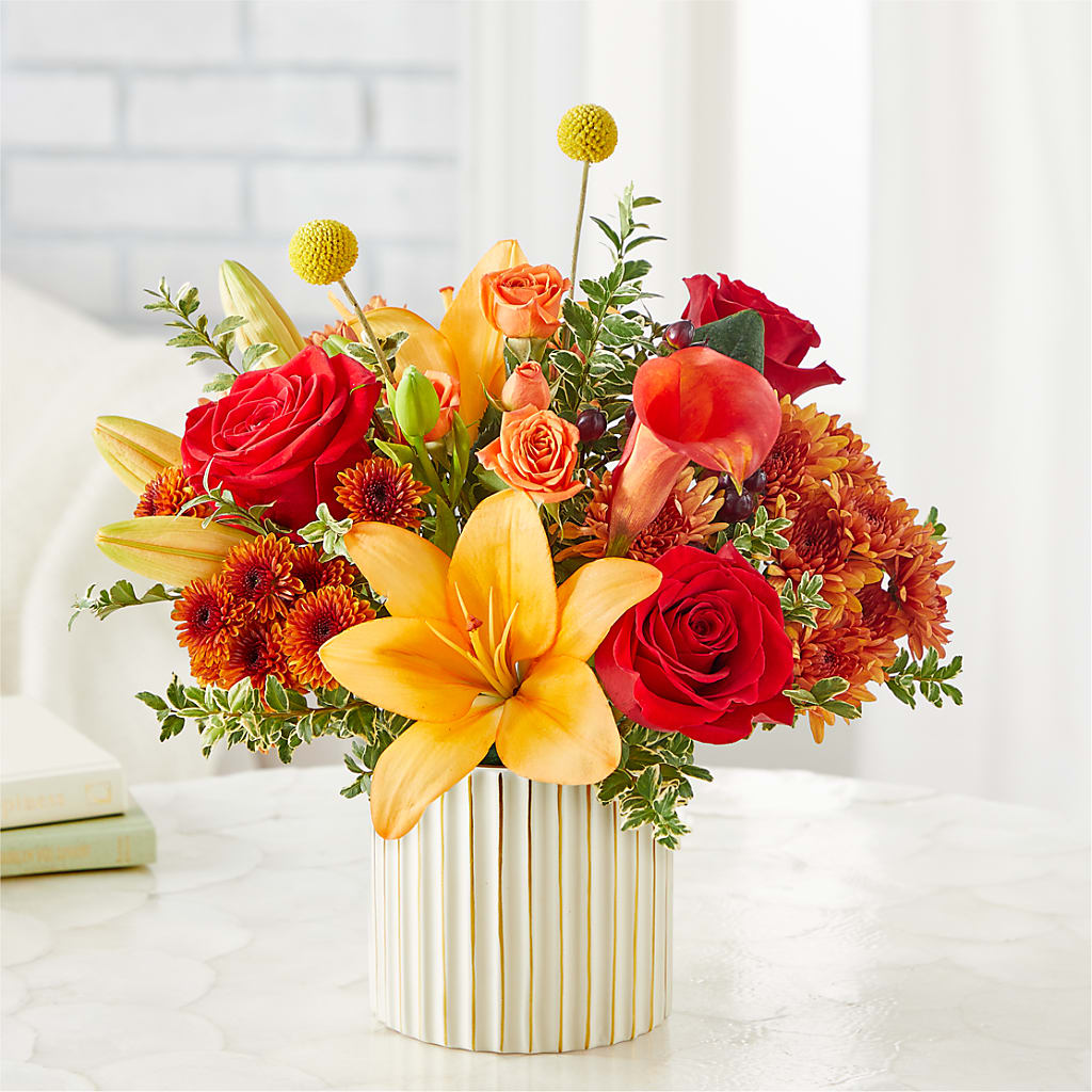 Scarlet Skies Bouquet –  Colonial Flower Shoppe, Somers CT