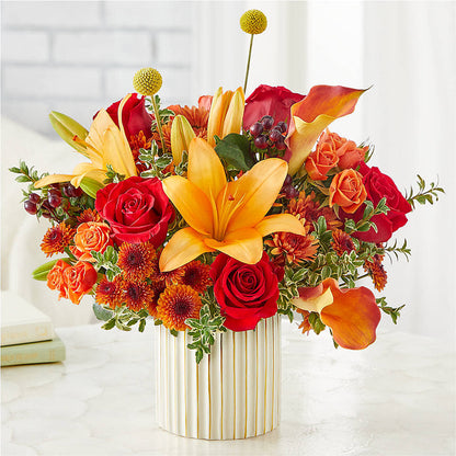 Scarlet Skies Bouquet –  Colonial Flower Shoppe, Somers CT