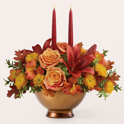 Harvest Table Centerpiece –  Colonial Flower Shoppe, Somers CT